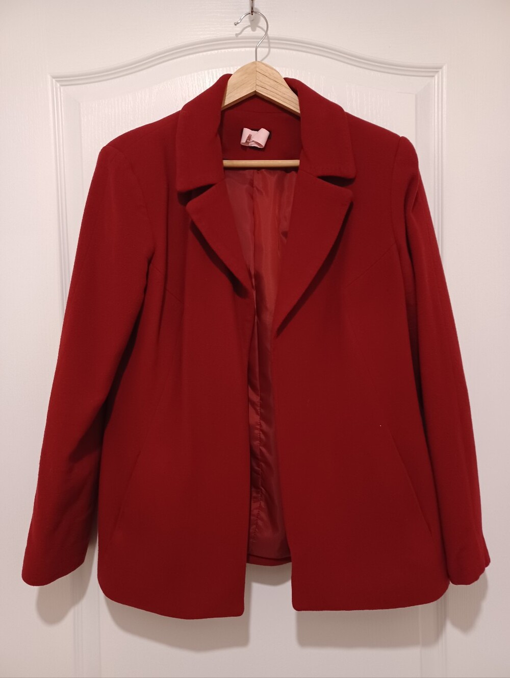 East 5th Red Tailored Open Front Blazer